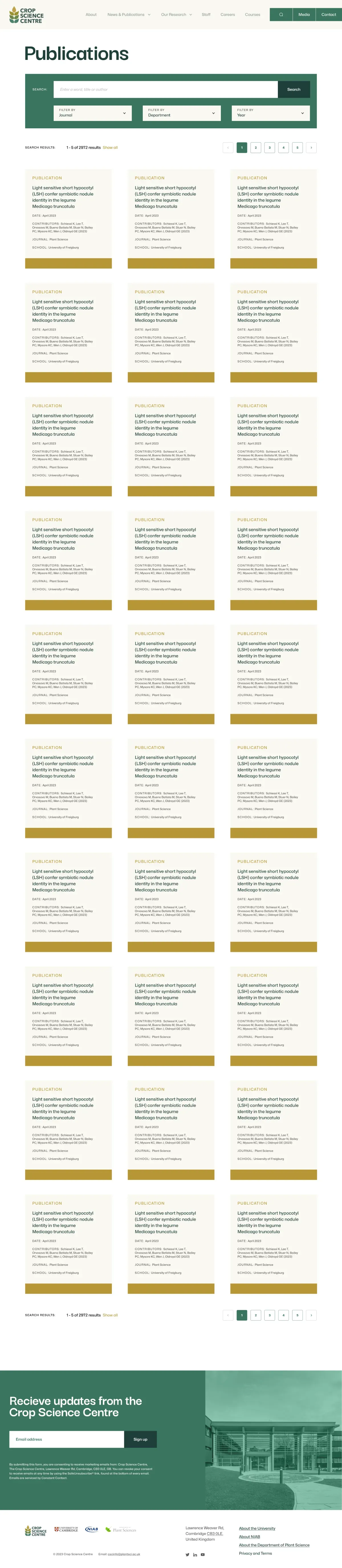 The Crop Science Centre publications list