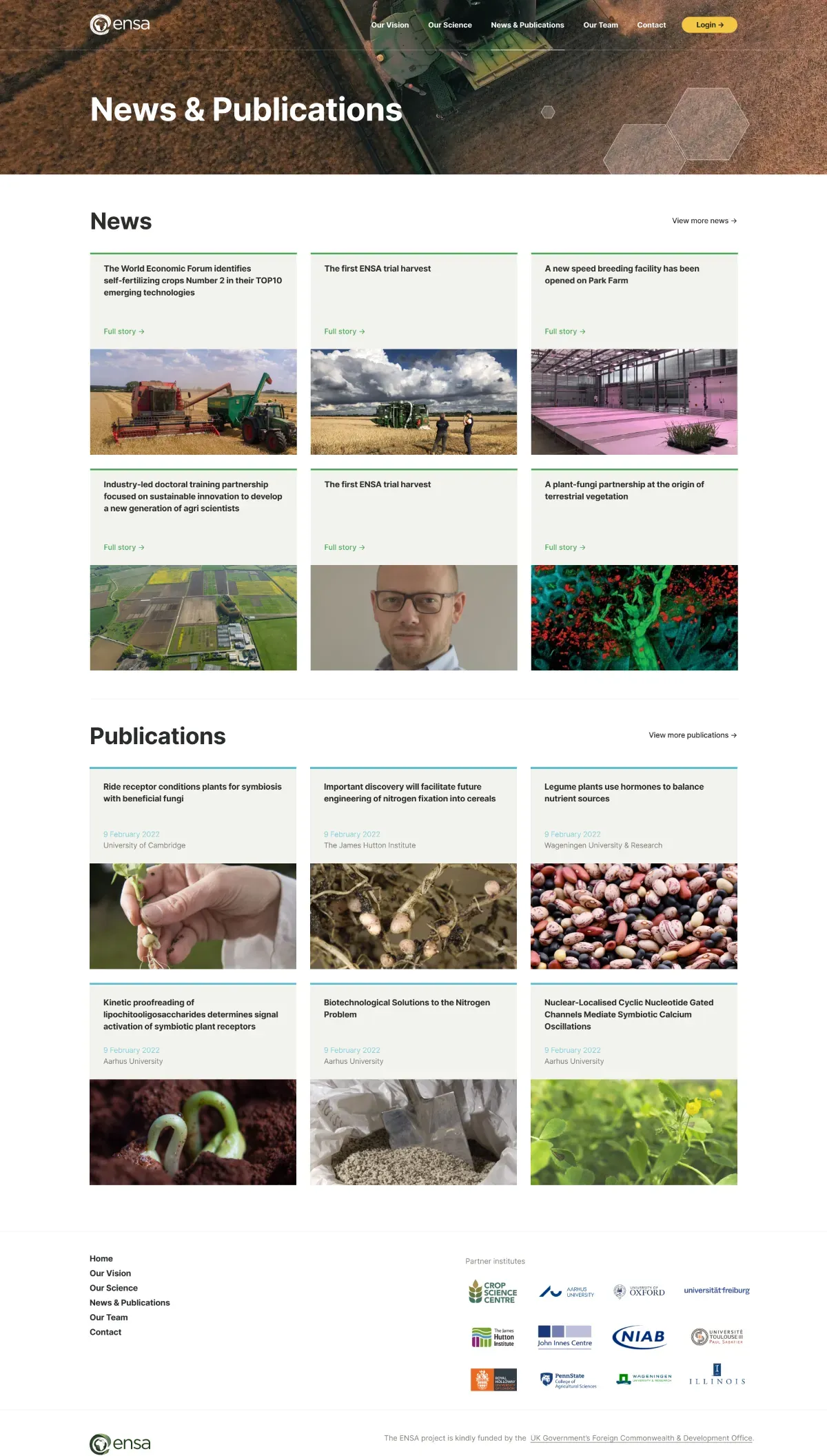 News and publications on the ENSA website