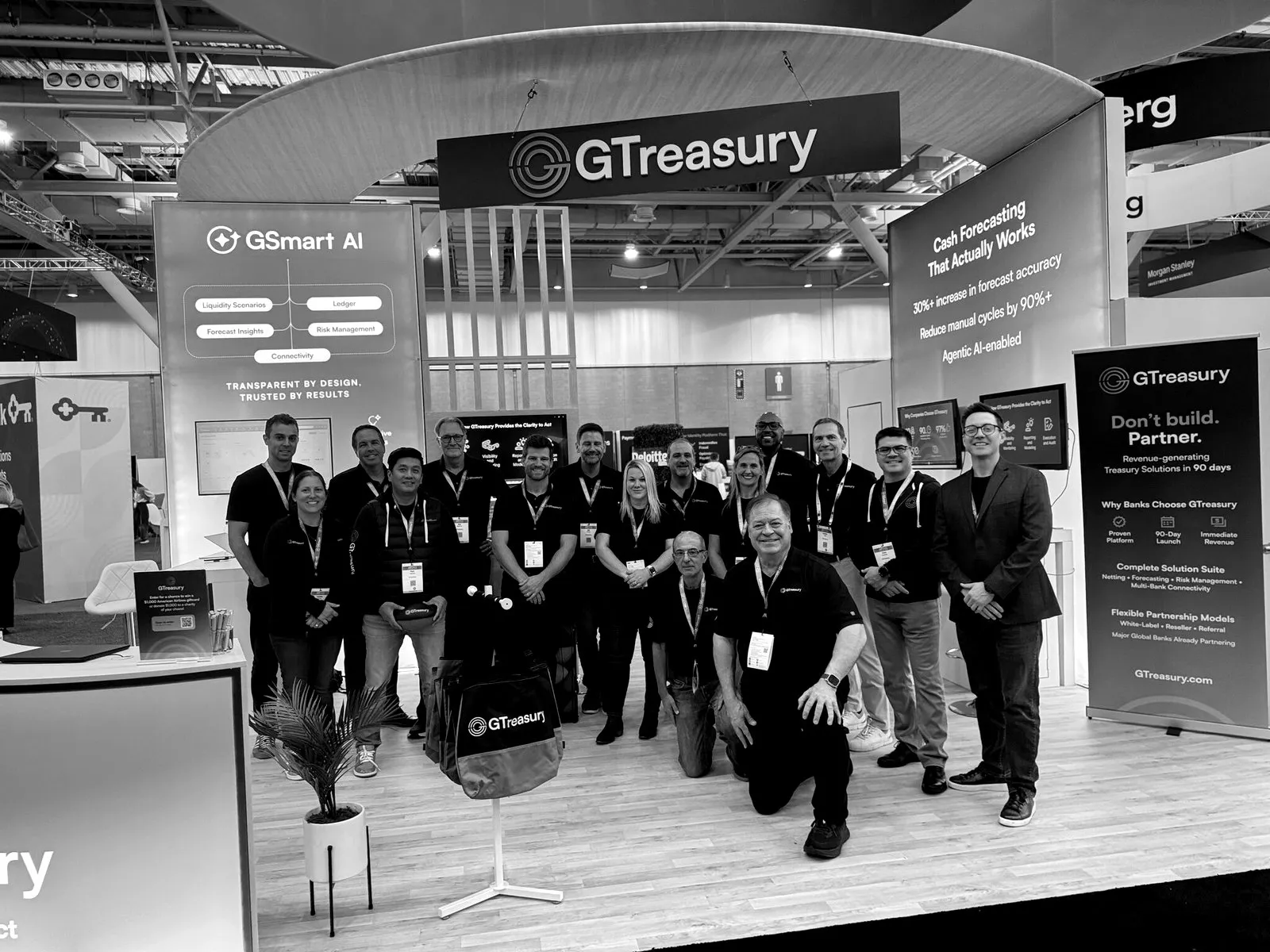 The GTreasury team on their exhibition stand